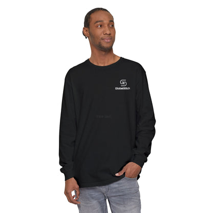 Minimal Customizable Long Sleeve Tee — Garment-Dyed Comfort